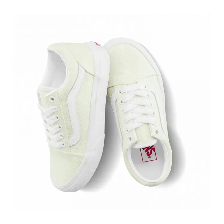 Кроссовки для скейтбординга Old Skool Kids PS Low-top Зеленые/белые Vans — фото 4
