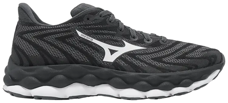 Кроссовки Mizuno Wmns Wave Sky 8 'Black White India Ink', черный