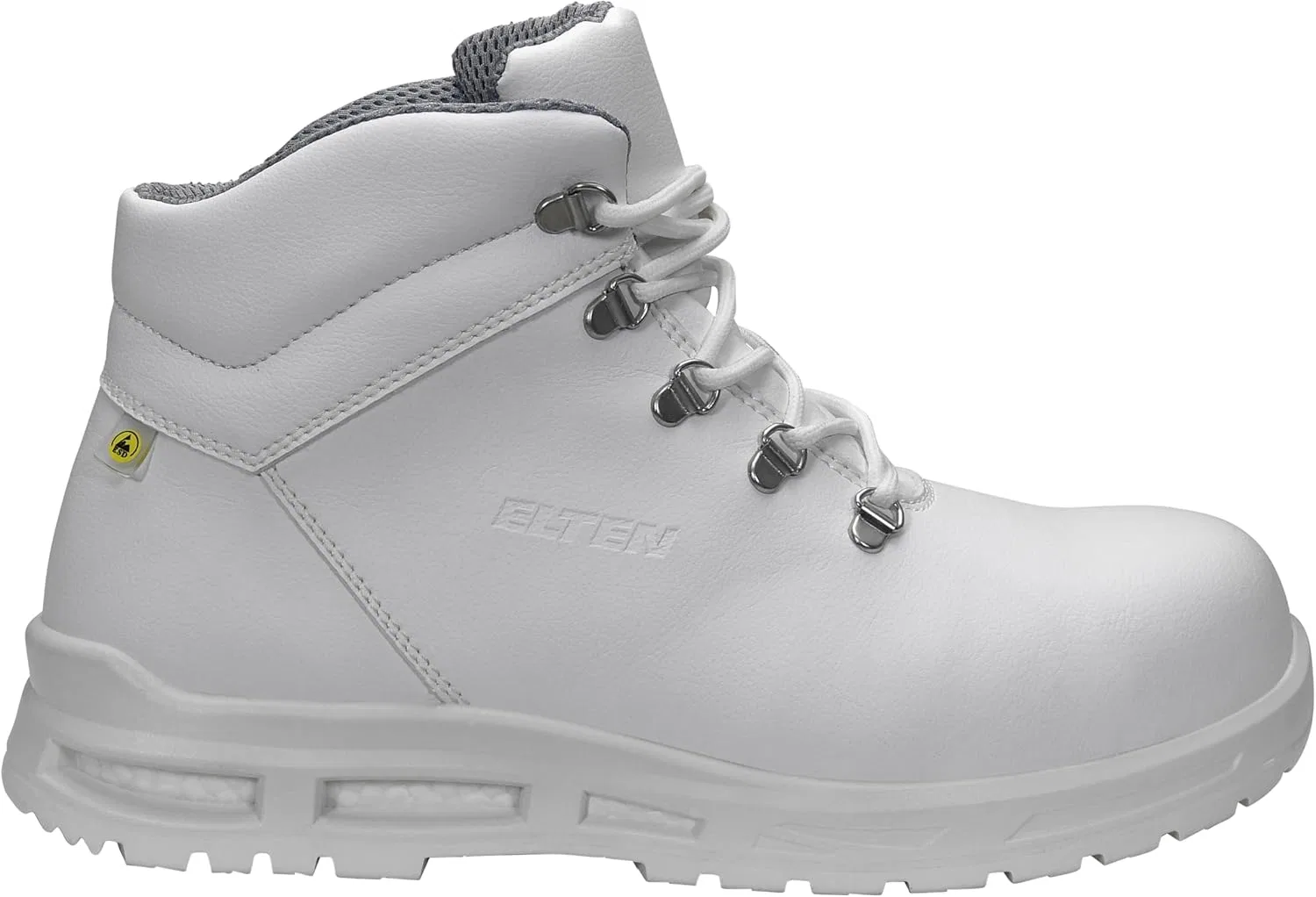 Защитные ботинки ELTEN Brandon XXTM White Mid ESD S3S, женские и мужские, текстильные, с композитным защитным носком (легче стального), легкие, классические — фото 2