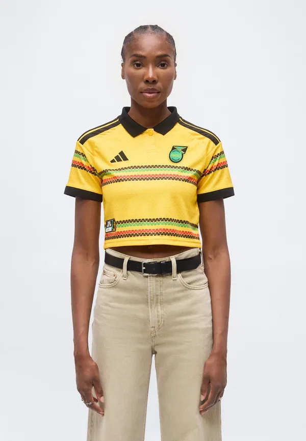 Футбольная джерси Adidas Performance Jamaica 26 home replica cropped, ярко-золотой