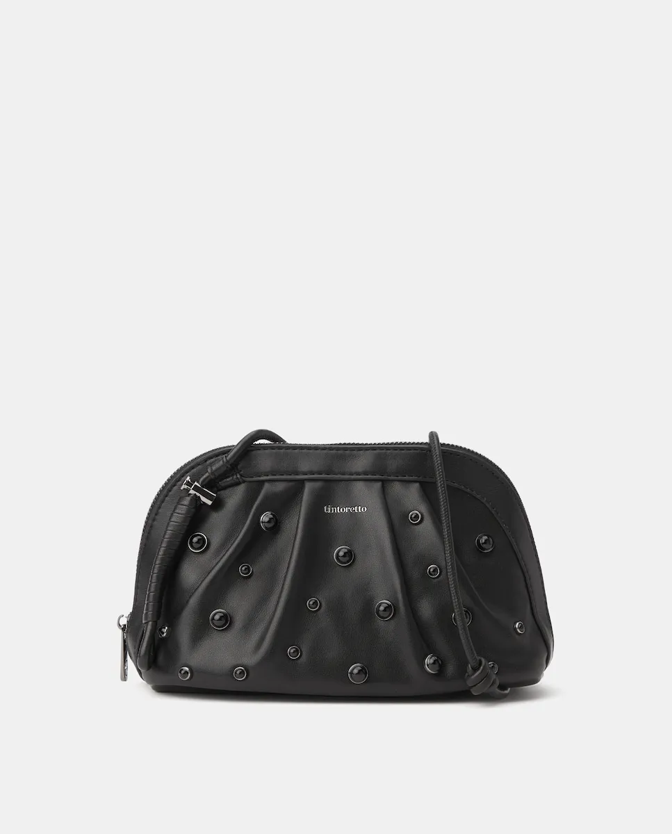 

Сумка через плечо с миниатюрными заклепками Tintoretto, черный