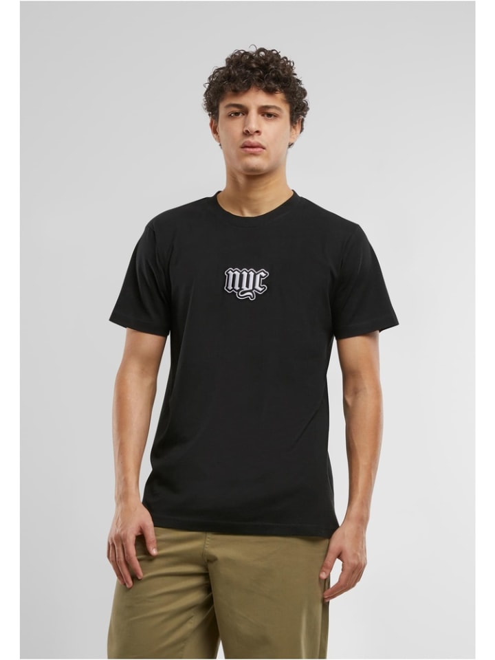 

Футболка NYC Old English Wording Patch Tee черного цвета Mister Tee