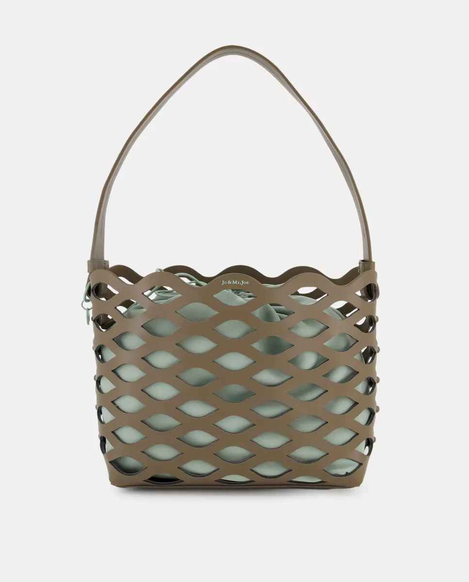 

Перфорированная сумка на плечо Jo & Mr. Joe, цвет Verde Agua