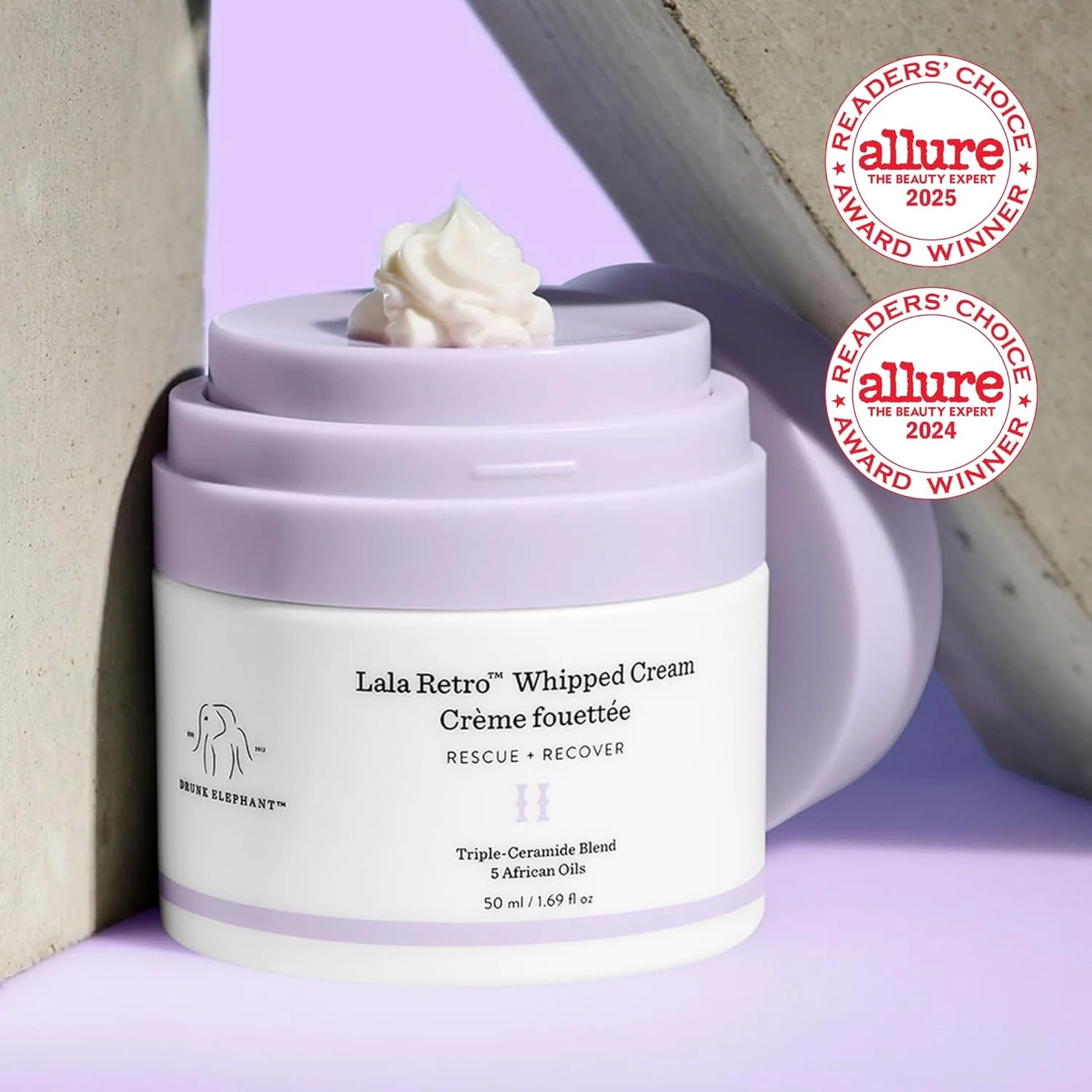 Сыворотка Drunk Elephant — Lala Retro Whipped Cream - увлажняющий с керамидами, без эфирных масел, силиконов и, 50 мл — фото 2