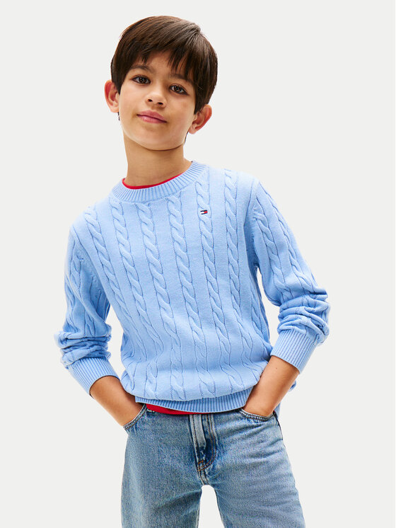 

Свитер regular fit KB0KB09753 Tommy Hilfiger, голубой