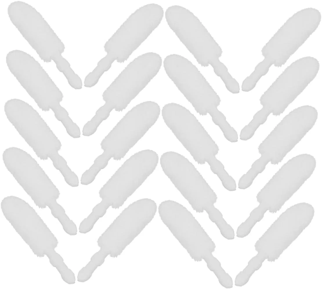 Одноразовая кисть для губ Mipcase с флокированными наконечниками, белый, 500 шт