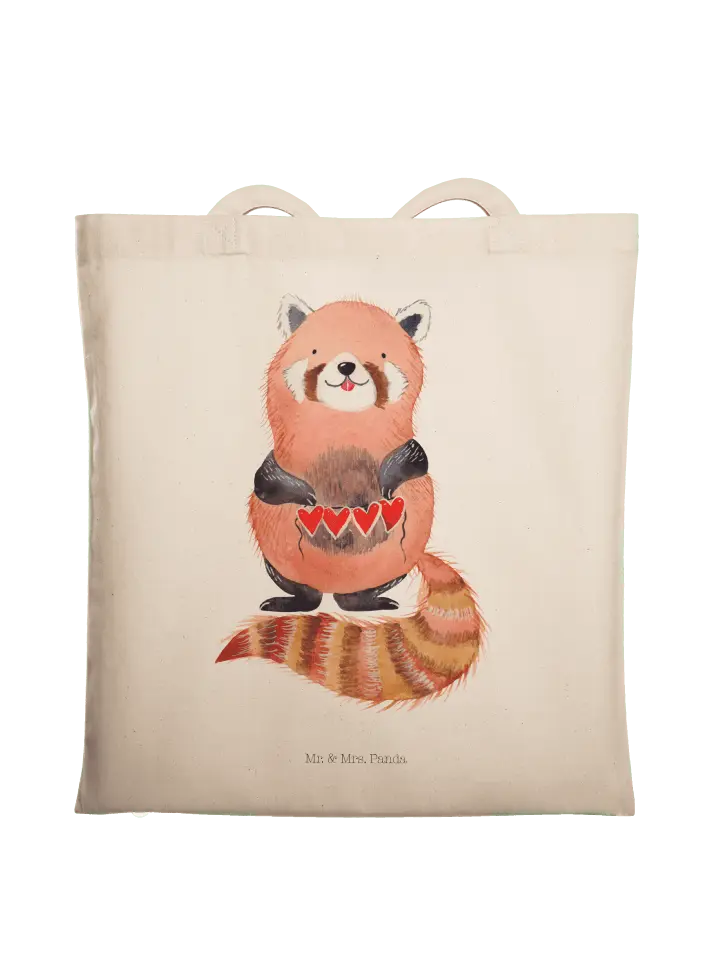 

Сумка для переноски Mr & Mrs Panda Roter Panda ohne Spruch, кремовый