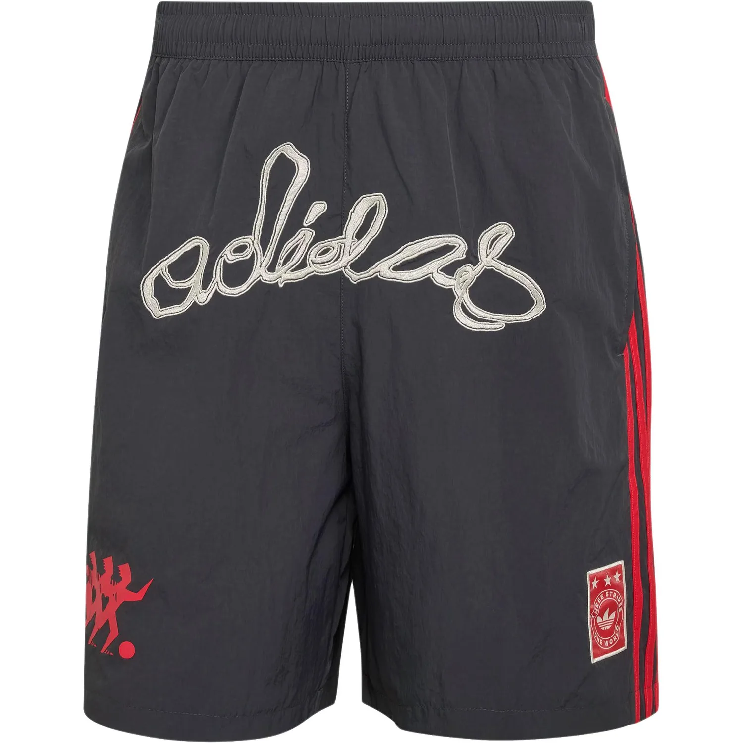 Спортивные шорты мужские Adidas Originals, Graphite Black/Pure Gemstone Red
