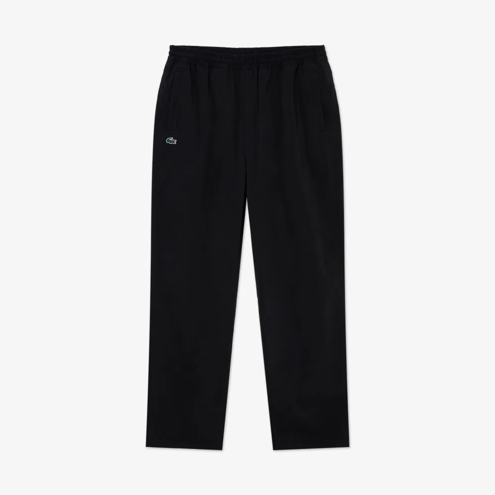 Брюки женские Lacoste Stretch Woven Set-up, зауженный крой, черные