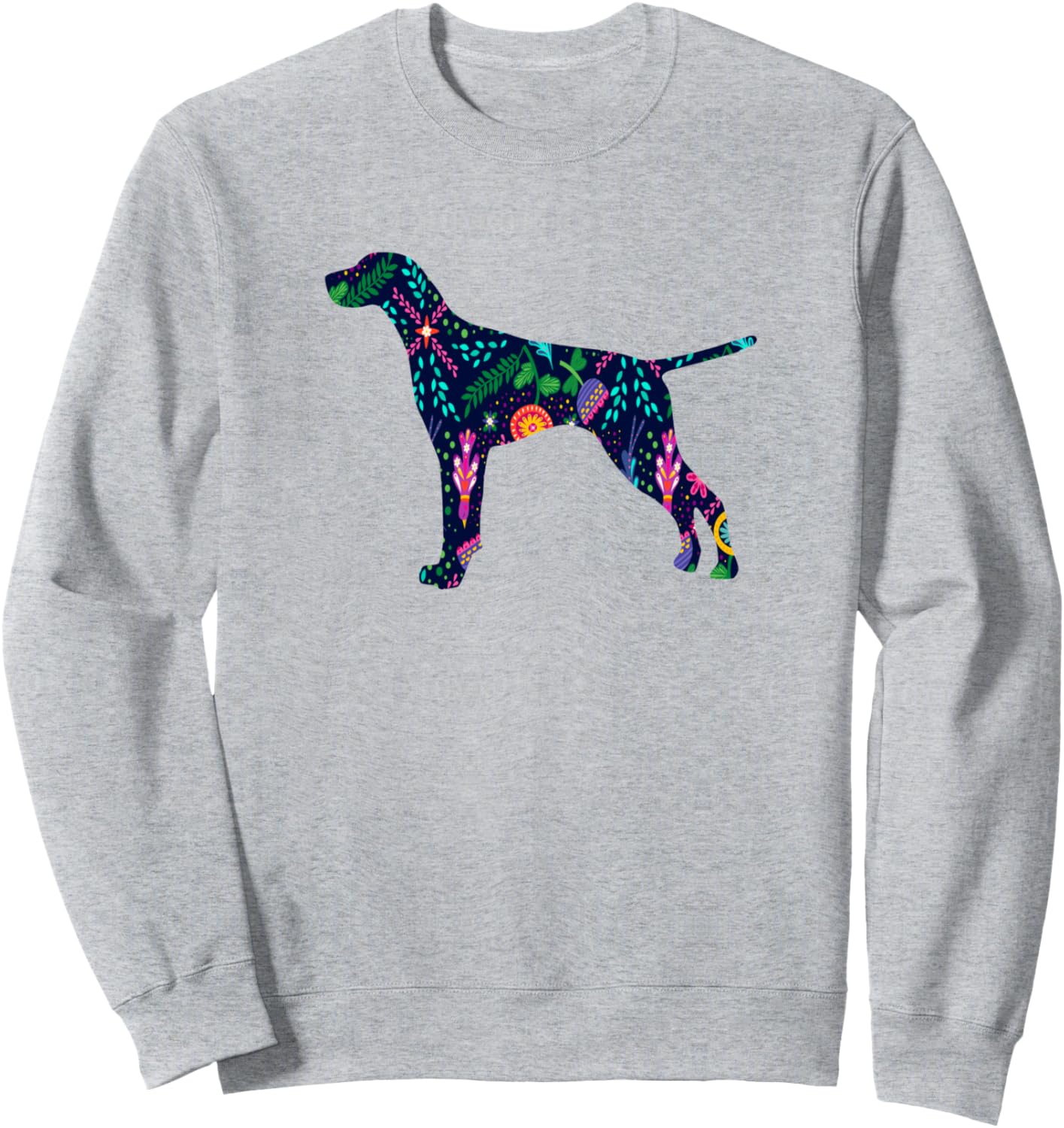 

Толстовка с изображением немецкой короткошерстной легавой и цветочным силуэтом Shorthaired Terriers Gsp Humor, серый