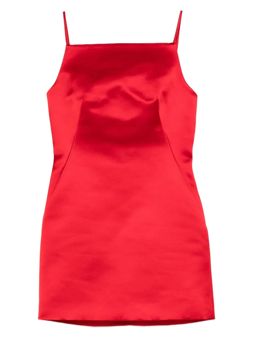 

Атласное мини-платье с квадратным вырезом Givenchy, красный