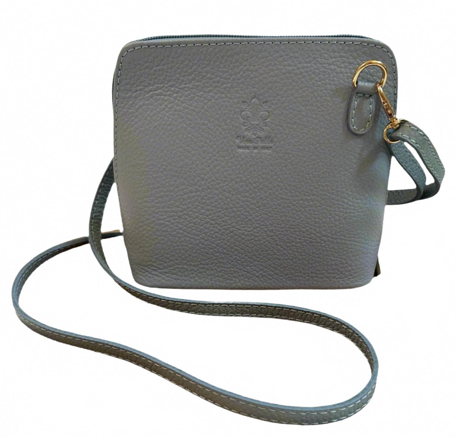 

Женская сумка Marbella через плечо в светло-голубом цвете Made in Italy