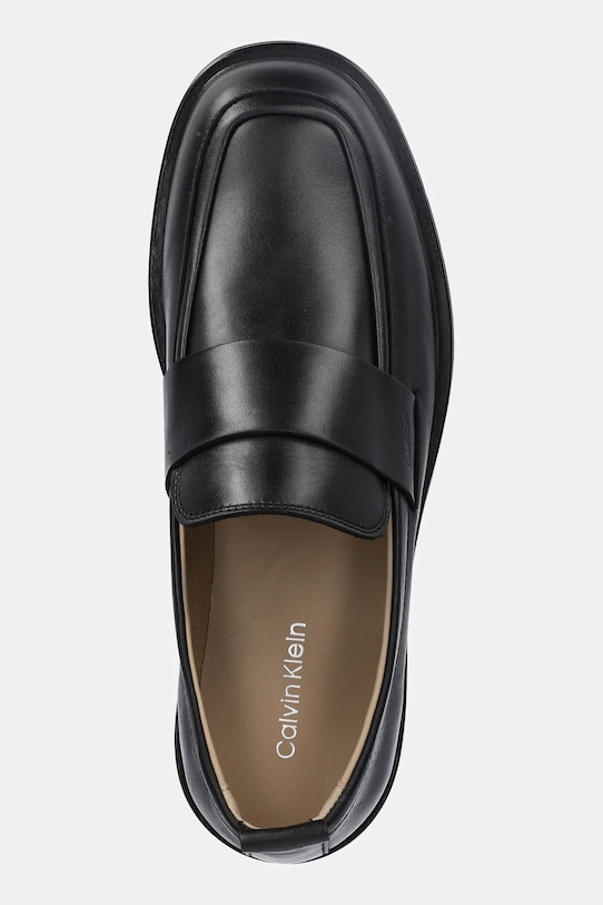 Кожаные мокасины SQ RUBBER LOAFER Calvin Klein, черный — фото 4