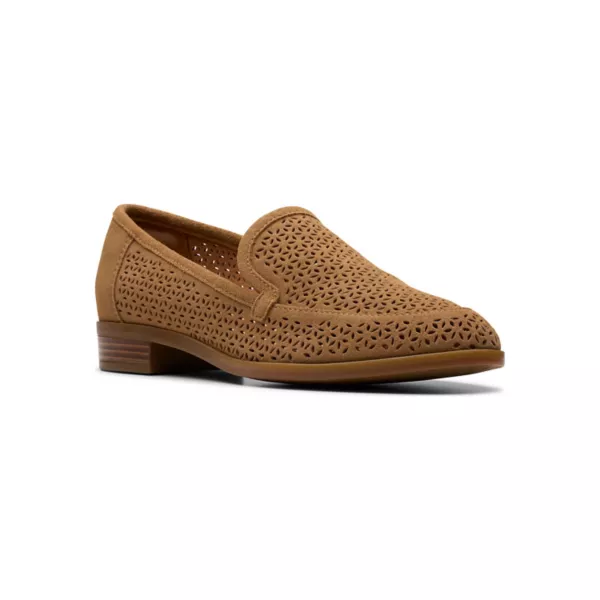 Женские замшевые мокасины Trish Cove Clarks, цвет dark sand suede