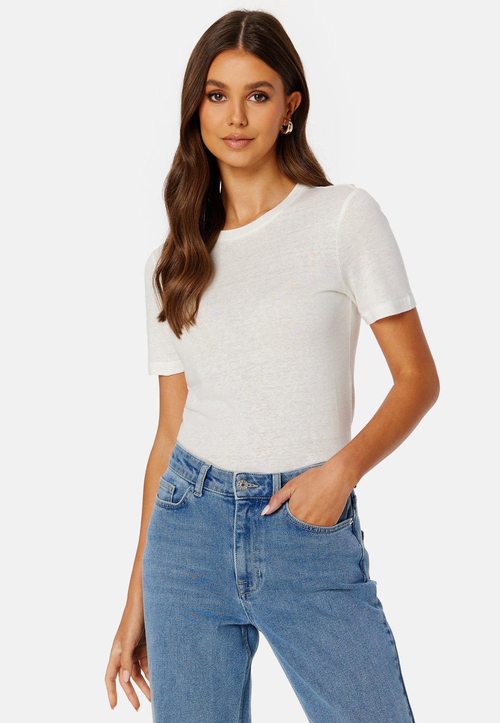 

Базовая футболка LINEN MIX T-SHIRT Bubbleroom, белый