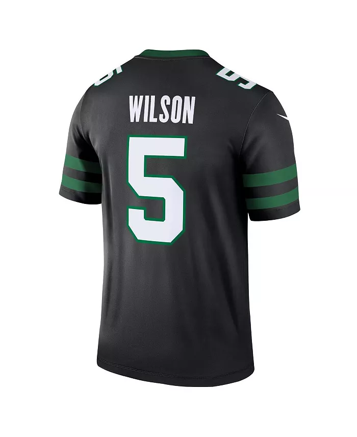 Мужская классическая альтернативная легендарная футболка Garrett Wilson New York Jets Nike, черный — фото 3