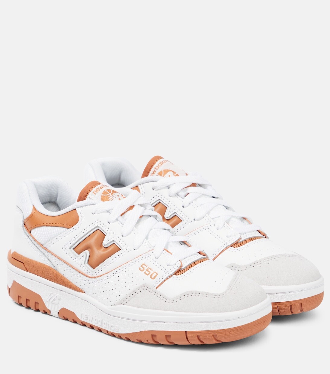 Кроссовки 550 из кожи и замши New Balance, разноцветный