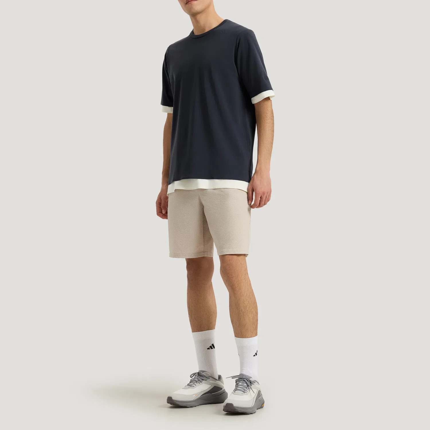 Футболка мужская Night Sky Gray с круглым вырезом, прямой крой Adidas — фото 4