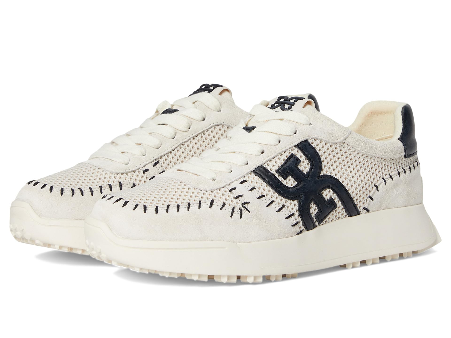 Кроссовки Sam Edelman Langley Woven, цвет Ivory/Black Crochet