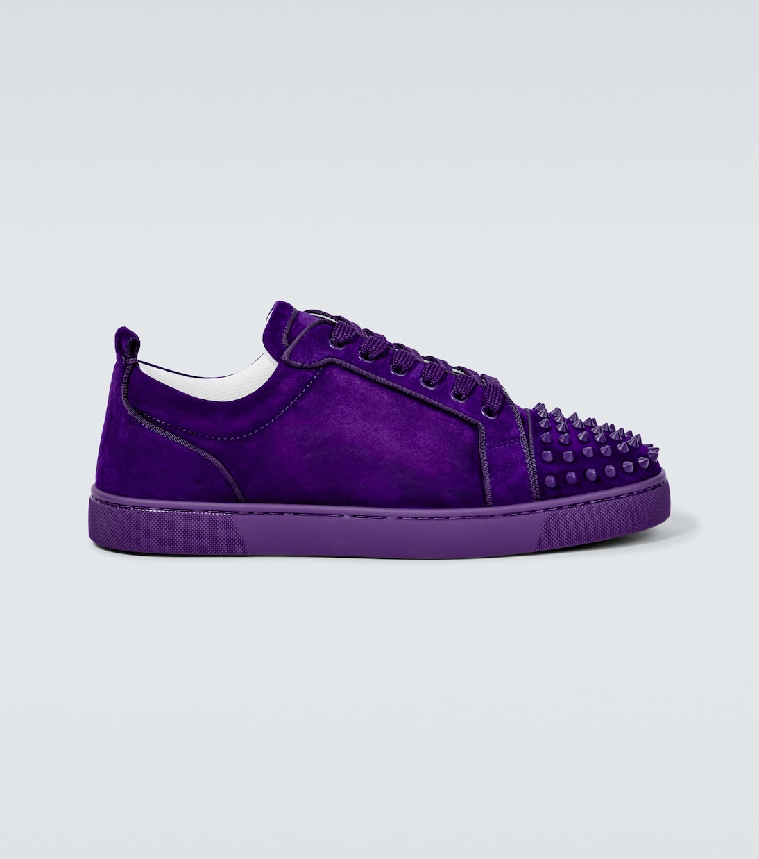

Кроссовки Louis Junior Spikes из замши Christian Louboutin, Jacaranda/Jacaranda Mat