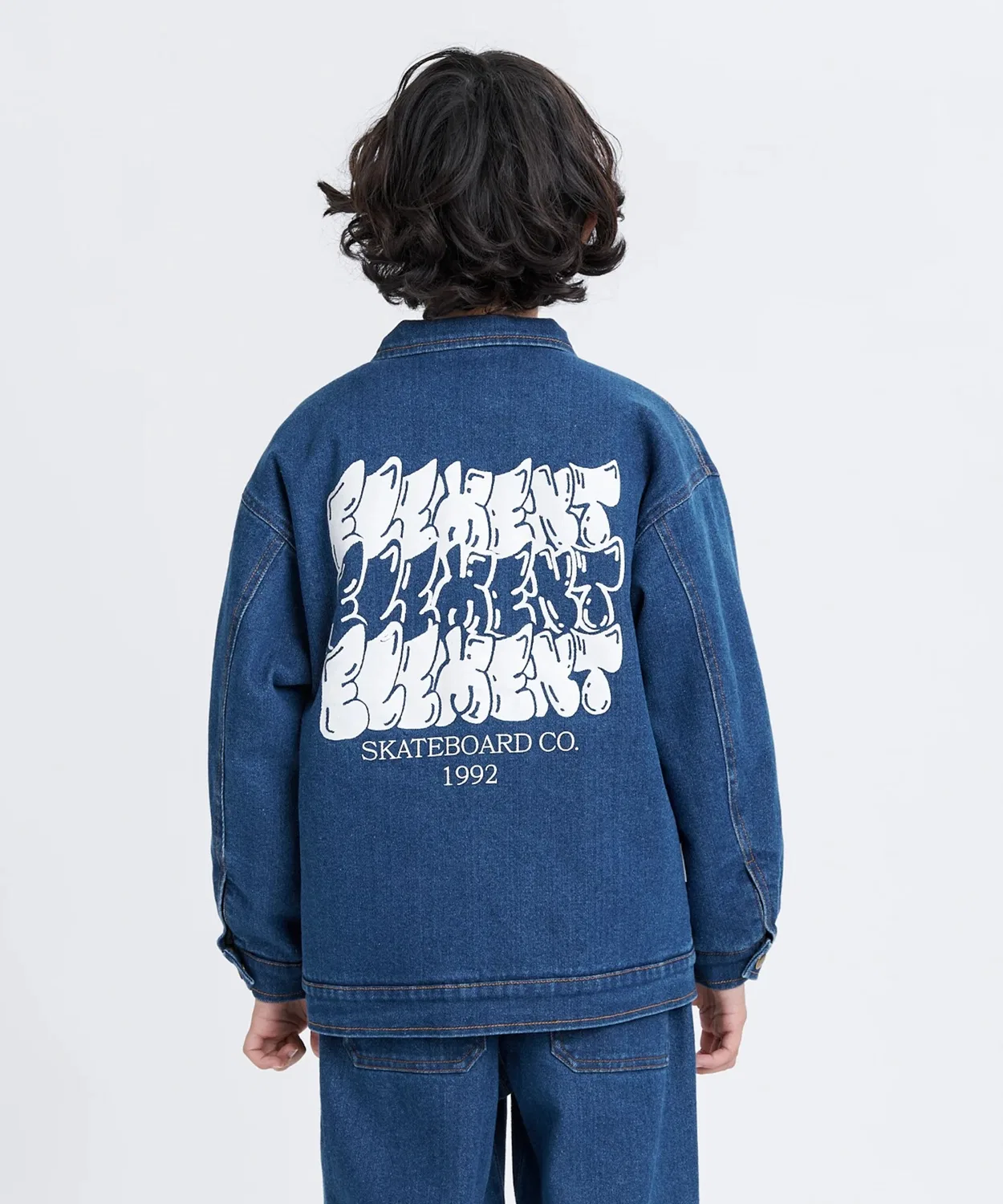 Куртка джинсовая детская Element Jean Carter Jacket Youth, бордовый — фото 3