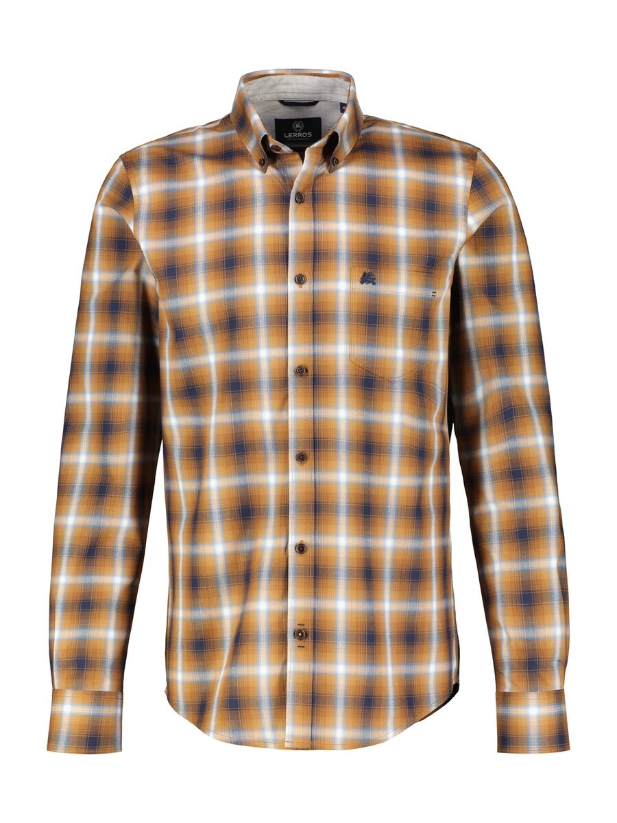 

Клетчатая рубашка LERROS Regular fit Button Up Shirt, коричневый