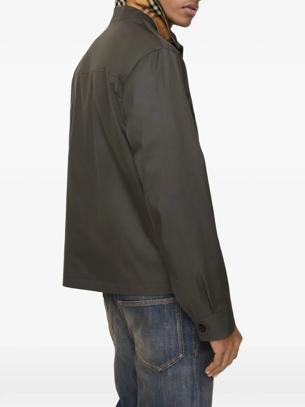 Куртка Burberry Bloomsbury Harrington из тропического габардина, серый — фото 4