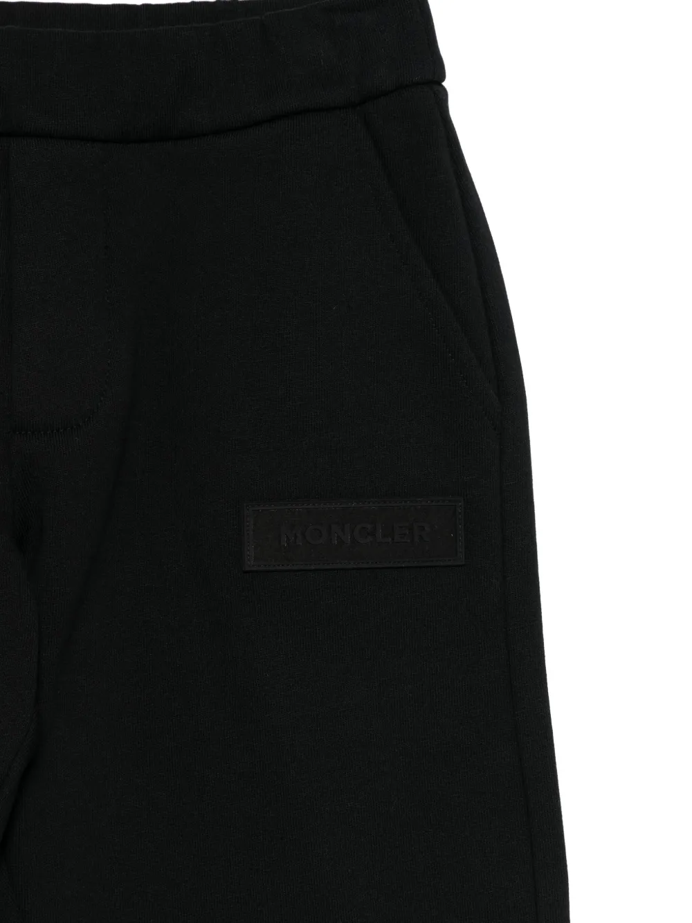 Спортивные брюки с нашивкой-логотипом Moncler Enfant, черный — фото 3