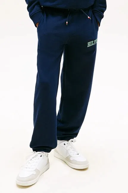 Джоггеры детские из хлопка Tommy Hilfiger, синий