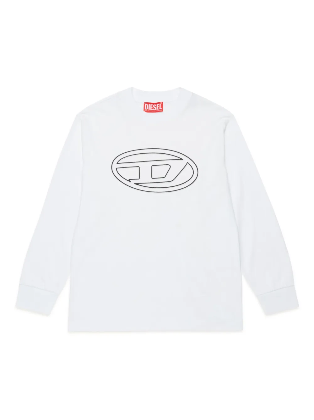 

Футболка с логотипом Oval D Diesel Kids, белый