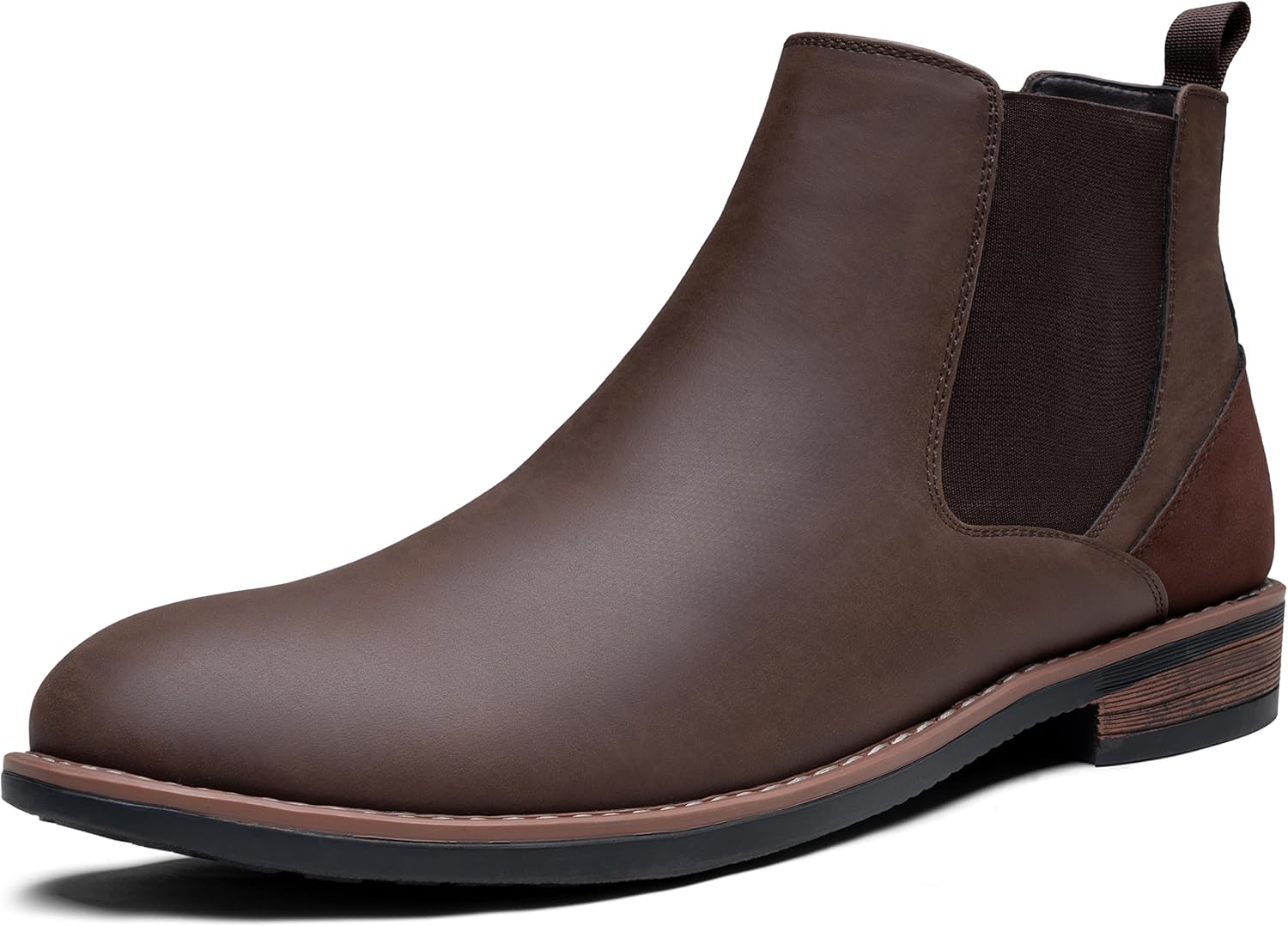 

Мужские ботинки челси Jousen, повседневные модельные ботинки для мужчин, без шнуровки, нубук в стиле ретро, темно-коричневый