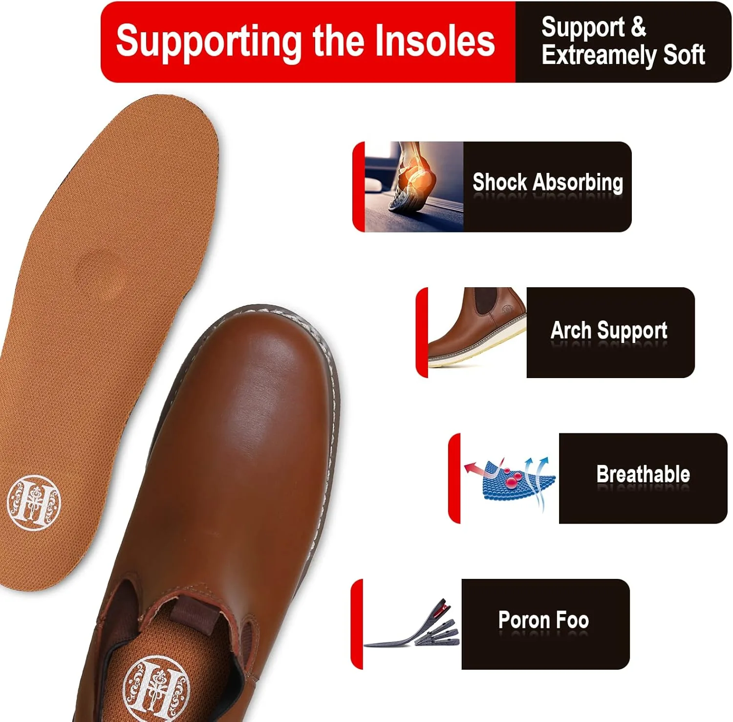 Обратите внимание на ботинки HANDPOINT Chelsea Men's Double Gore Soft Toe, бежевые, модель 84985 — фото 4