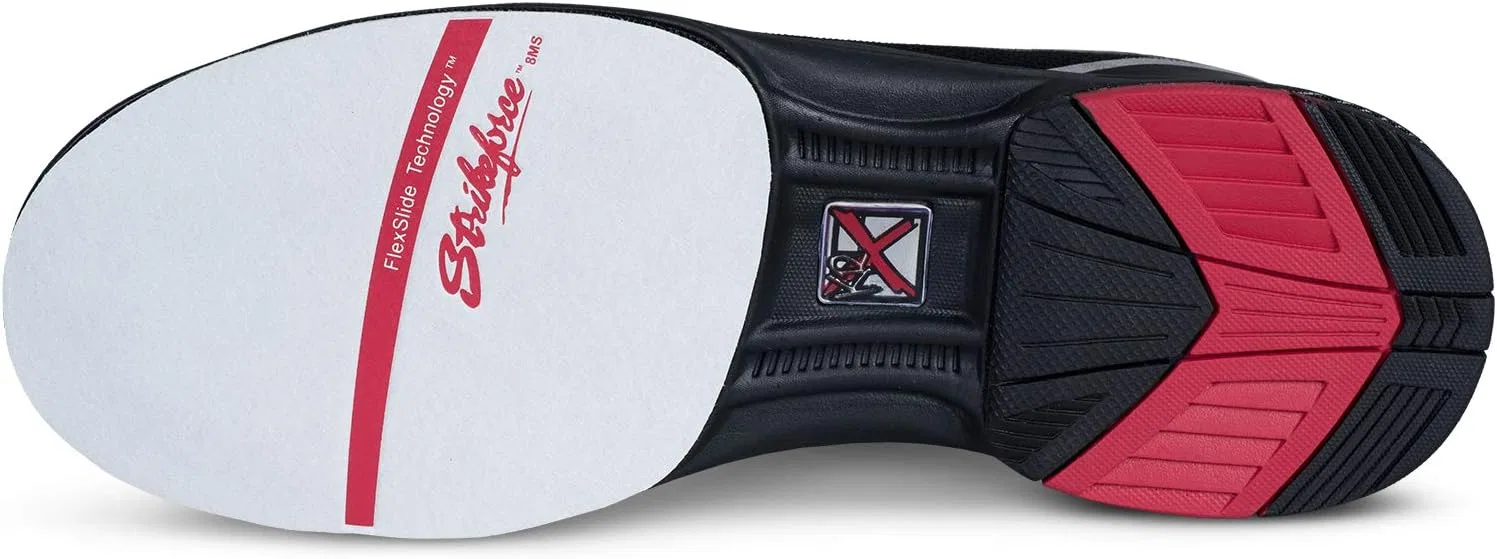 Мужские боулинговые кроссовки Strikeforce Ignite черно-серо-красные с различными элементами Kr — фото 4