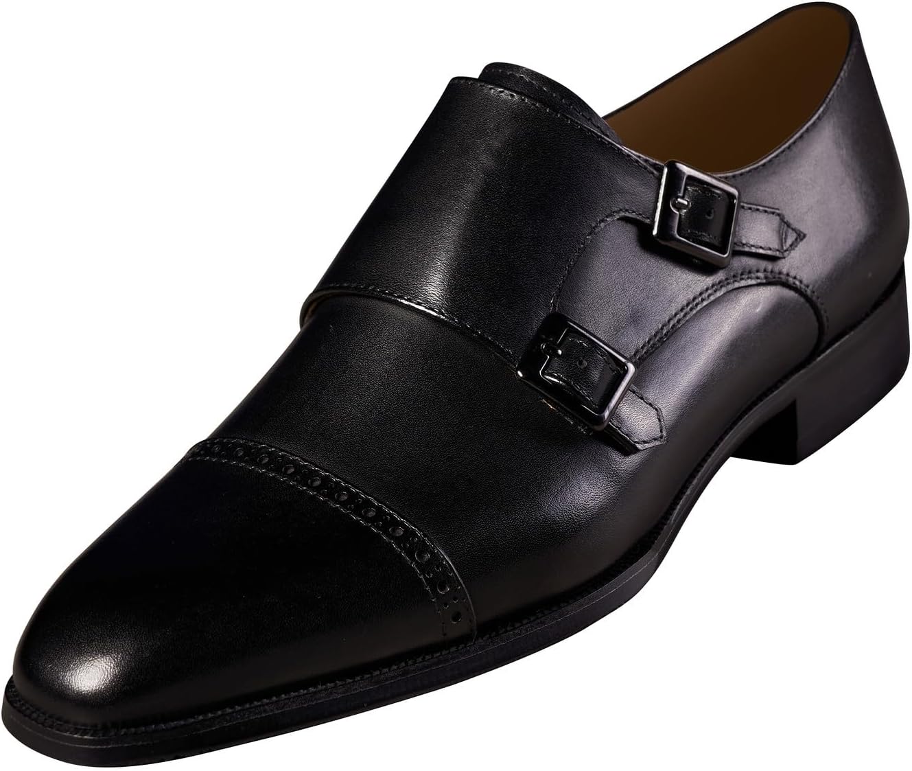 

Мужские кожаные туфли Santimon с монк-ремнями, прошитые по методу Блейк, черные лоферы из натуральной коровьей кожи, туфли для выпускного бала, свадьбы и бизнес-мероприятий