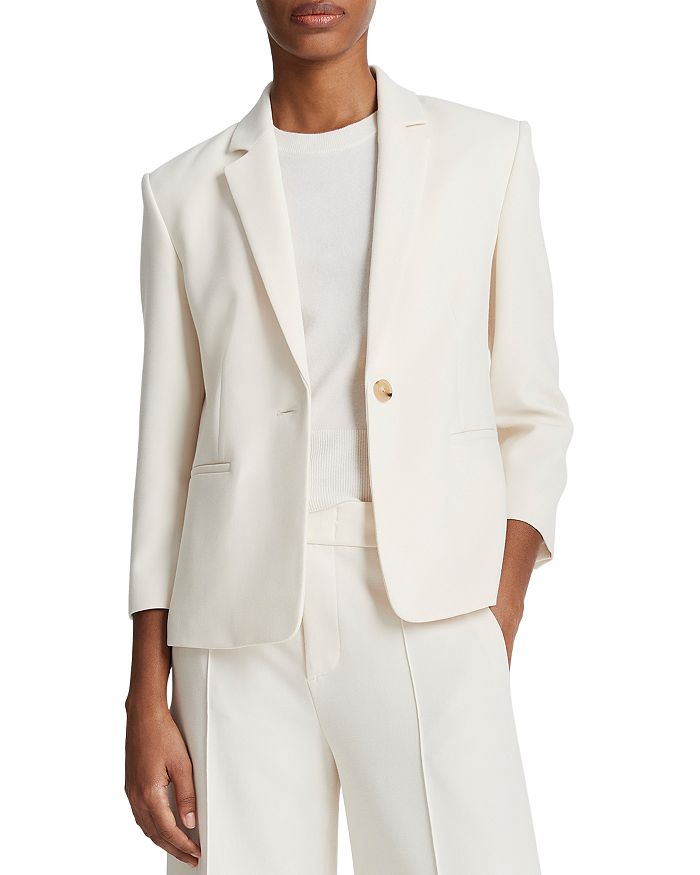 

Укороченный однобортный блейзер Vince, слоновая кость/кремовый