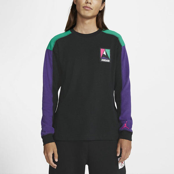 Толстовка Air Jordan Winter Utility Colorblock logo Casual Round Neck Black, черный — фото 2