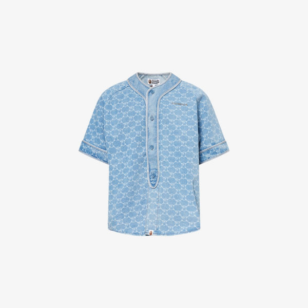 

Рубашка A Bathing Ape с коротким рукавом, голубой