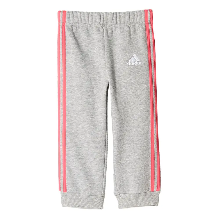 

Детские вязаные спортивные штаны Medium Heather Gray/Extraordinary Pink/White Adidas, розовый