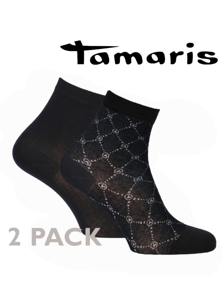 

Носки Tamaris Kurzsöckchen LOGO DESIGN, черный