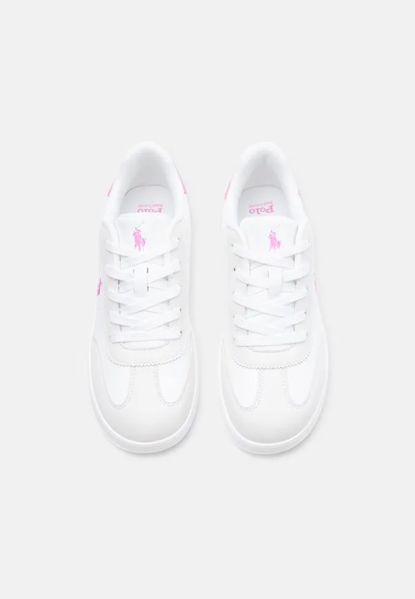 Кроссовки унисекс hollis Polo Ralph Lauren, White/Light Grey/Pink — фото 4
