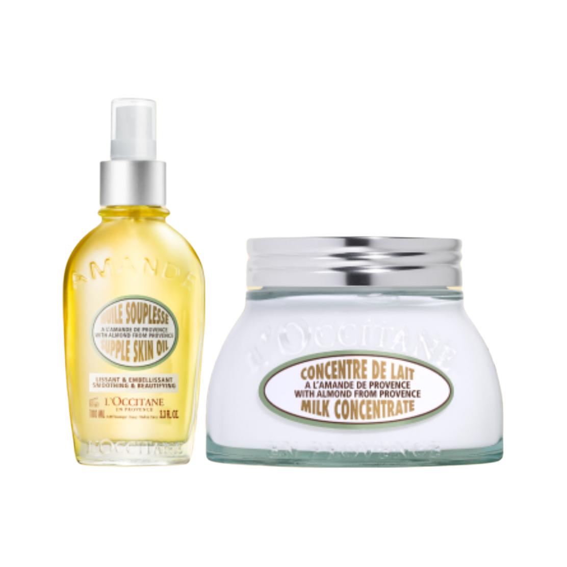 Подарочный набор L'Occitane: масло для ухода за кожей «Сладкий абрикос» + масло для душа «Нероли-янтарь, 100 мл + 250 мл — фото 2