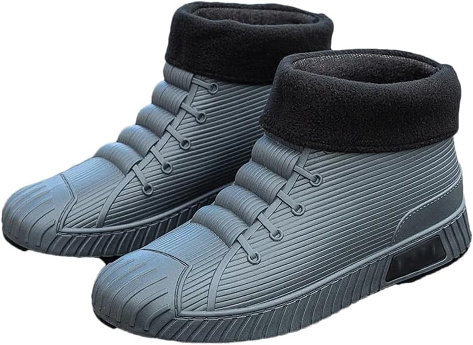 

Wjnvfioo Модные мужские и женские резиновые сапоги, сапоги до середины голени, водонепроницаемые ботинки, удобные, противоскользящие рыболовные обувь, серый