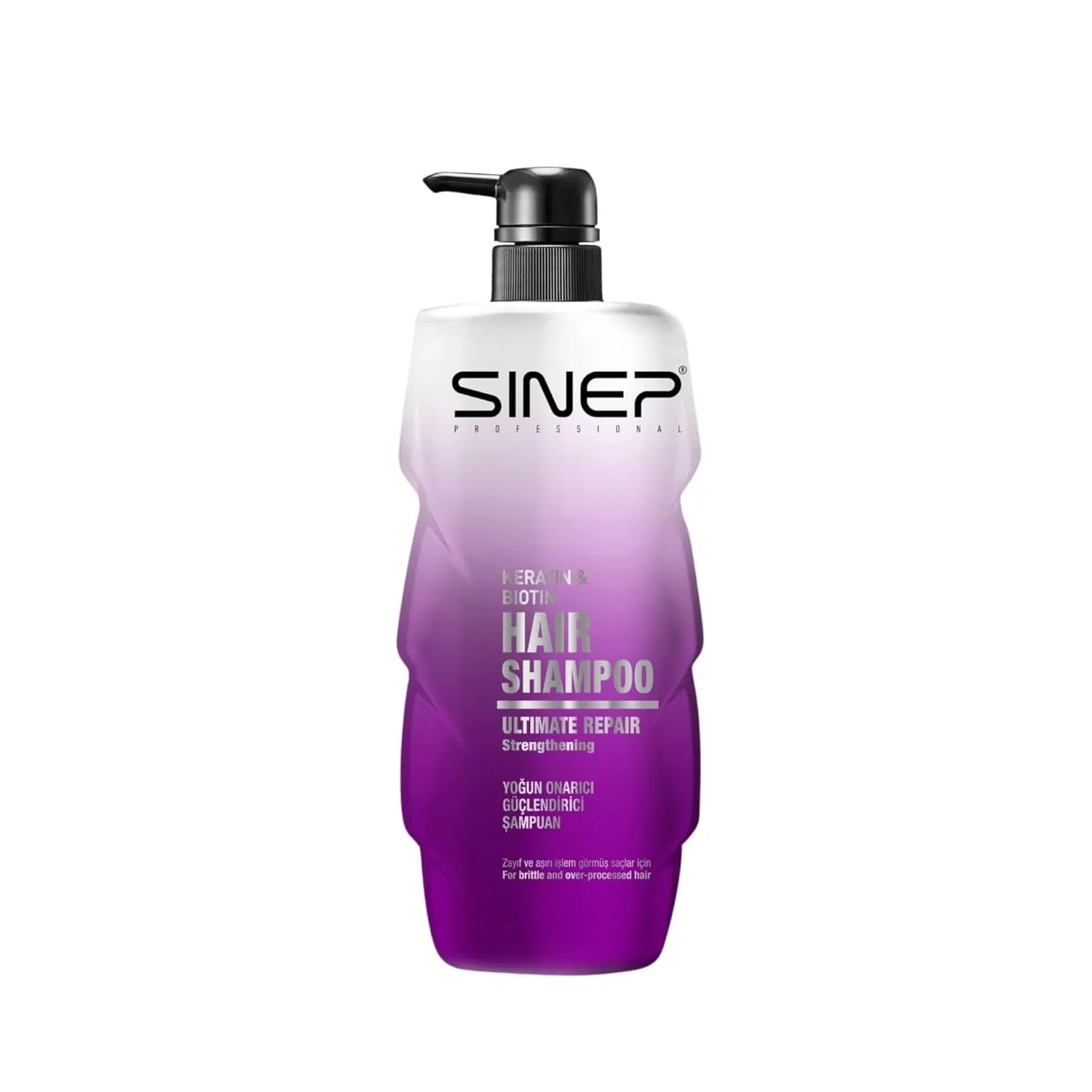 Шампунь SINEP Professional Keratin & Biotin 1000 мл для поврежденных волос Sinep