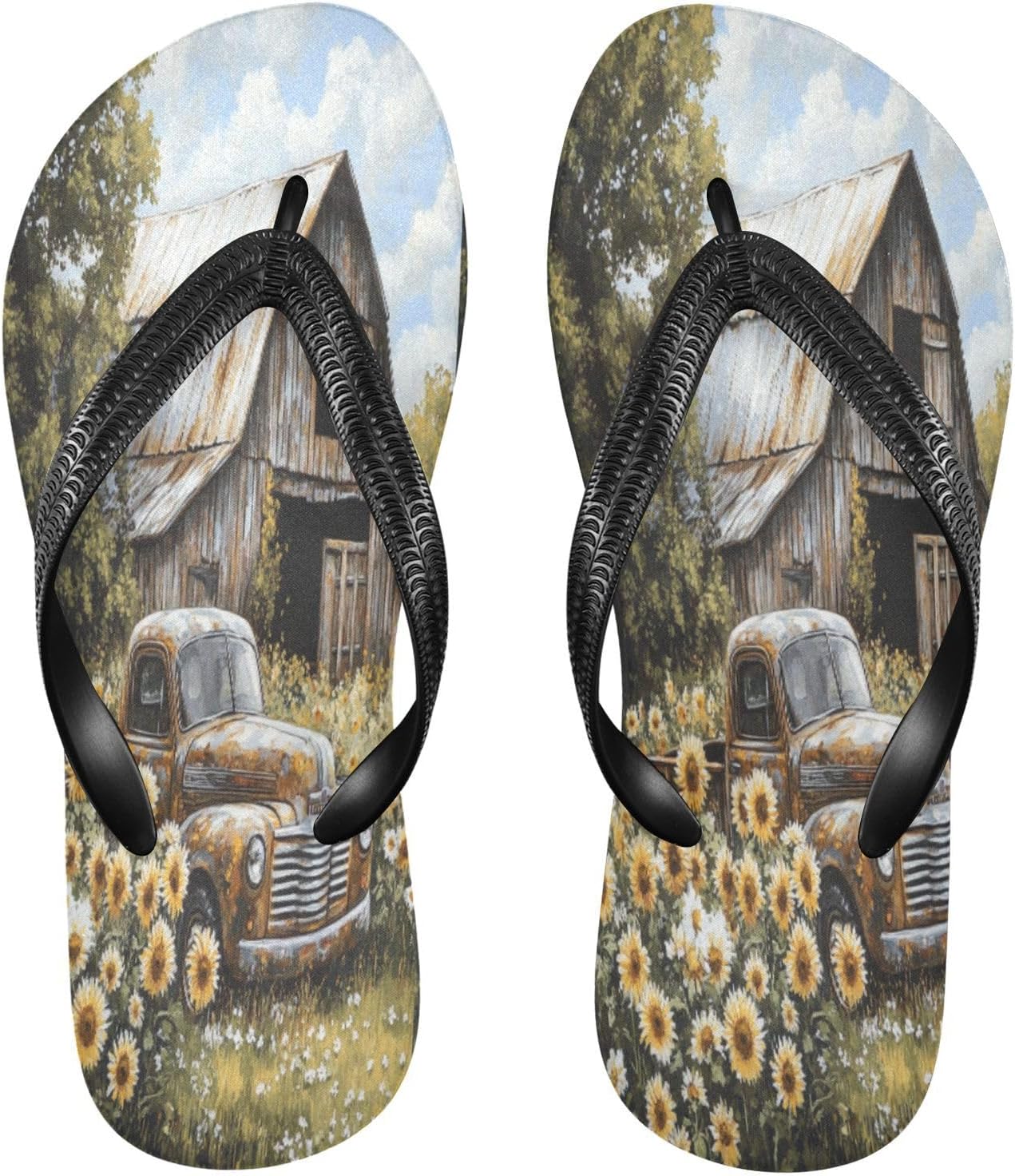 

Желтые шлепанцы Truck Barn для пляжа, душа, резинескользящие летние тапочки для женщин и мужчин Sinestour