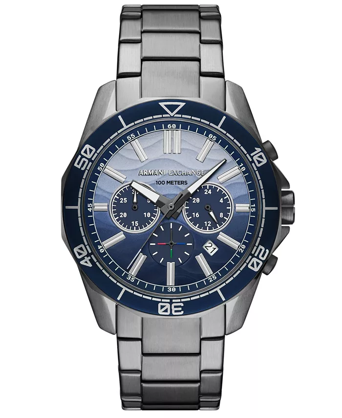 

Мужские кварцевые часы с хронографом из нержавеющей стали цвета оружейной бронзы, 44 мм A|X Armani Exchange