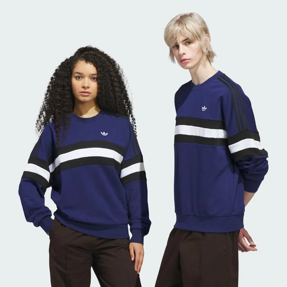 Винтажная толстовка для скейтбординга с круглым вырезом Adidas, blue
