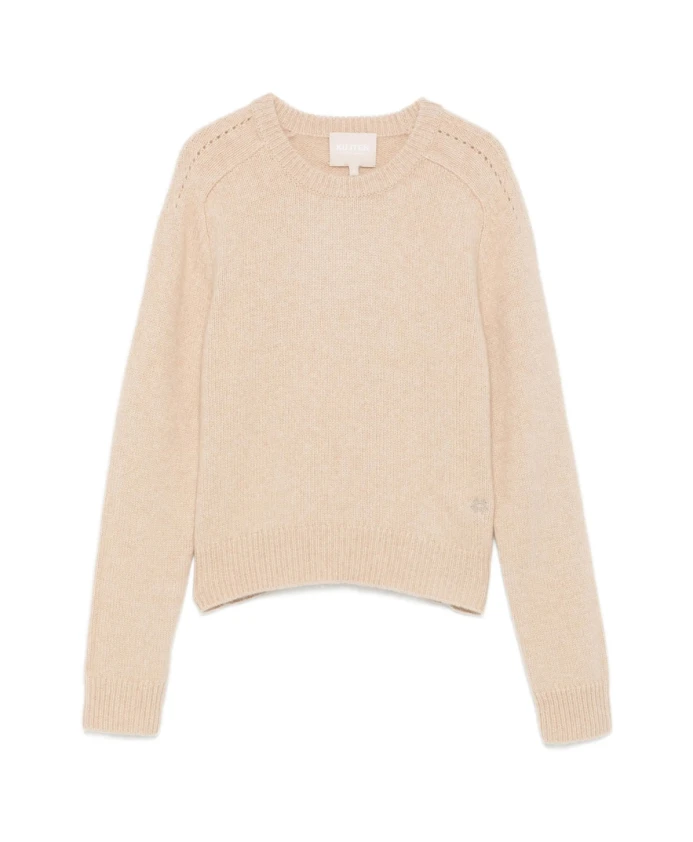 

Бежевый свитер с круглым вырезом Kujten, бежевый