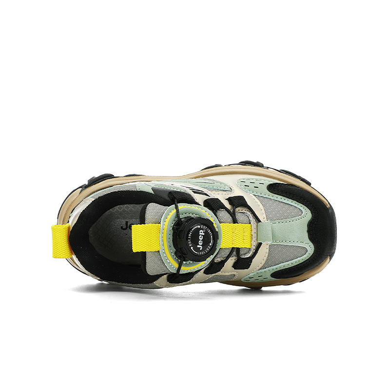 Jeep Беговые кроссовки Running Collection Cushioning Breathable Low top черно-зеленые для детей — фото 3