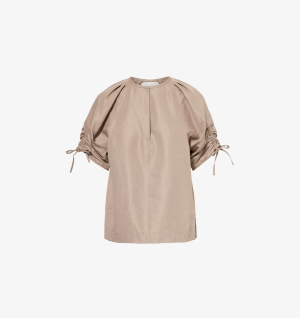 

Топ из хлопковой смеси со сборками и складками 3.1 Phillip Lim, серый