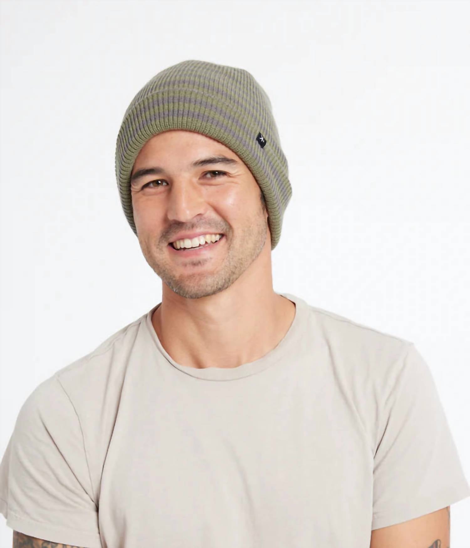 

Мужская шапка Jagger Beanie в цвете Army/charcoal Known Supply